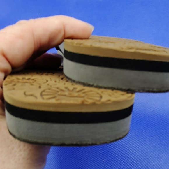 UGG Woman’s Size 7 Kayla Nubuck Leather 3092 Flip Flops Sandals - Picture 6 of 7